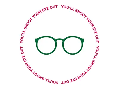 Merry Christmas! a christmas story christmas glasses illustration merry christmas movie quote vector