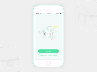 Smart Home Sign-up_wip 3d dailyui house iot isometric sign up smart home ui visual wip