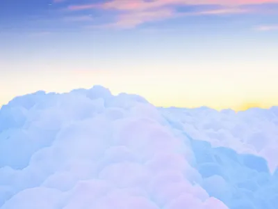 Sunrise above clouds blue clouds gradient pink sky sun sunrise