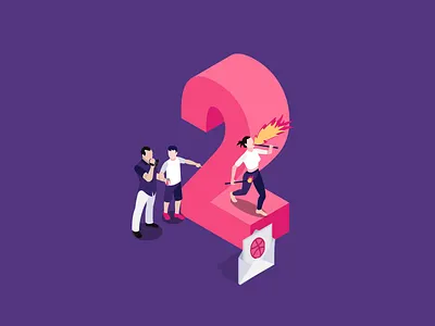 Two Dribbble Invites dribbble funny illustration invitation invite invites