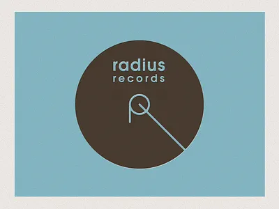 Radius Records Logotype Invert brand graphic design identity illustration logotype