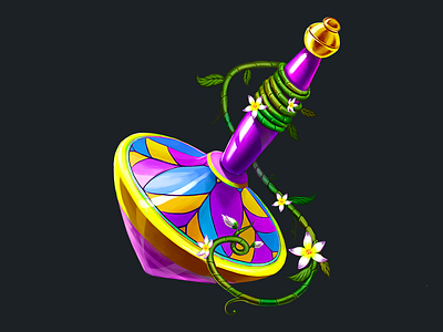 Humming-Top Icon 2d argent art design games icon illustration