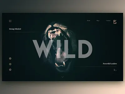 Wild Web Design concept design interactive lion mobile motion powerful strong ui ux web