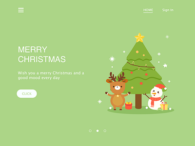 Merry Christmas festival home illustration ui