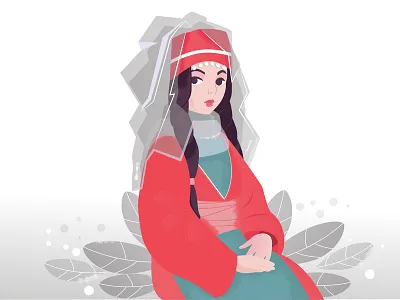 Armenian Mona Lisa 2d beautiful black eyes girl look modesty national nature proud