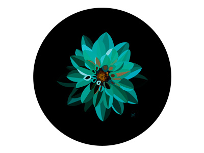 Blue Dhalia design dhalia draw flower graphic design graphic illustration illustration picture