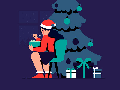 Olivie christmas christmas tree gifts girl new year olivie salad