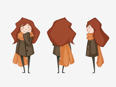 Aurelia / Character Design aurelia character character design concept concept art design girl scarf