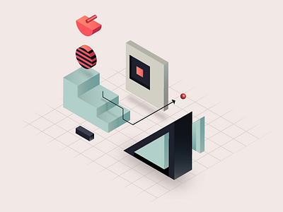 Jalan Rasa. Isometric 3d axonometric flat geometry icon illustration indonesia isometric shading shape vector