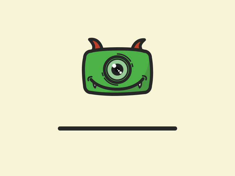 New Shot - 12/26/2017 at 06:07 AM animation art camera eyes icon iiiustraton line monster