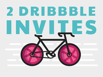 2 Dribbble Invites dribbble graphics icondesign invitations invite invites vectorart vectorgraphics