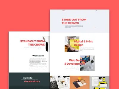 Minimal Agency Template agency flat free inspiration menu onepage portfolio psd single template web