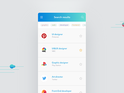 Daily UI | 050 — Job List 050 blue daily job list ui