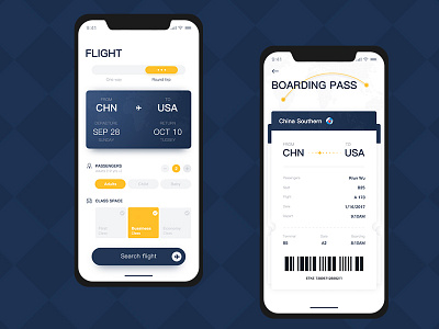 飞机票 ui