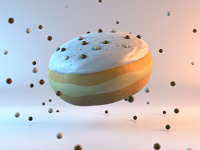 Sufganiya 3d c4d hannukah sufganiya