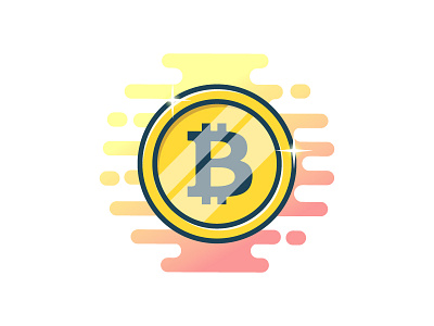 Bitcoin Illustration bitcoin bussines design flat gold icon illustration minimalist style ui ux