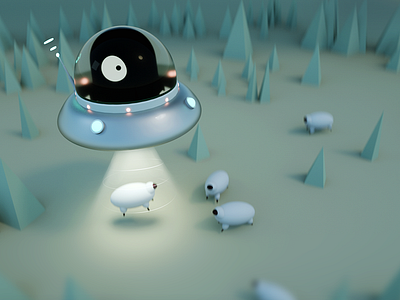 Where's my sheep? c4d cute octane sheep