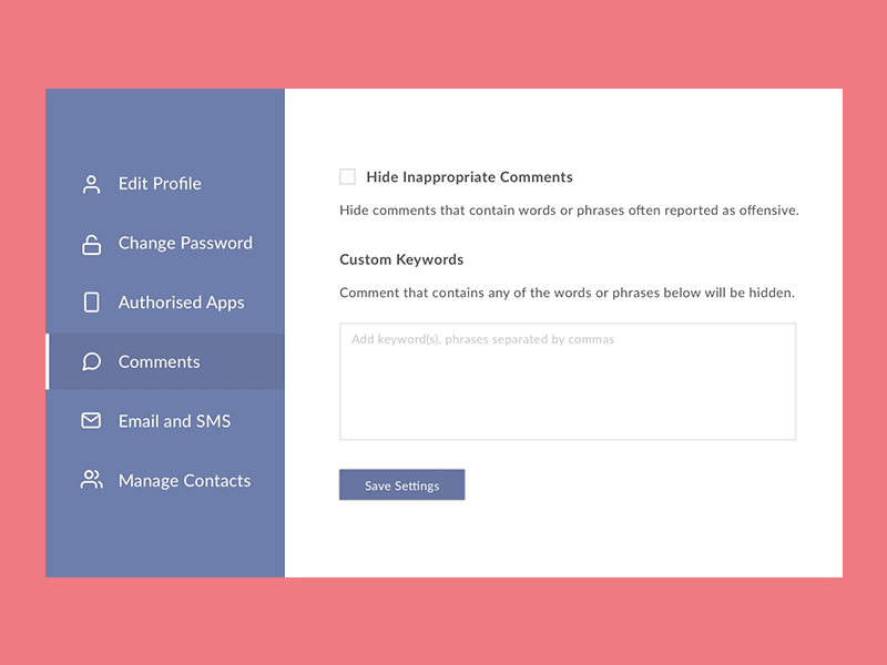 Daily UI #007: Settings color creative dailyui dailyui100 design landing minimal settings ui ux web website