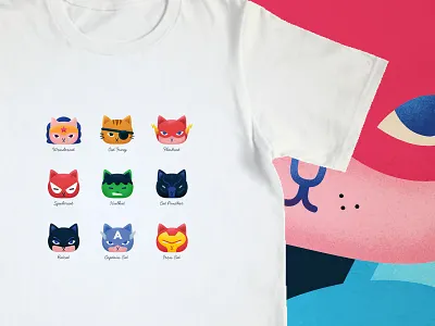 Threadless vote- 9 lives Super Cats