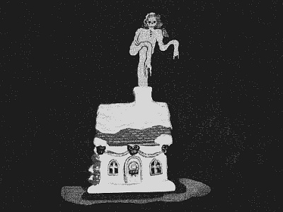 You better watch out! bnw christmas death ghost graphic design holidays horror illustration lovecraft xmas