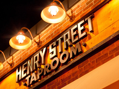 Henry Street Taproom Signage environmental logo signage tavern typography