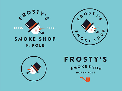 Frosty's Smoke Shop christmas frosty holiday north pole pipe smoke smoke shop snow snowman