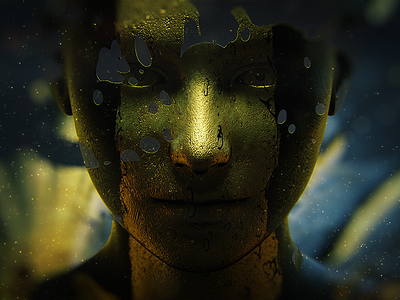 Skin Deep 3d 3dart abstract c4d dailyrender everydays gold head maxon octane render woman