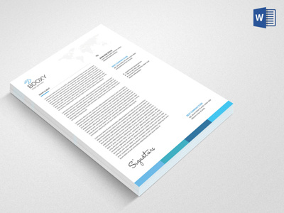 Personal Letterhead Templates Word agency blue business business flyer clean company