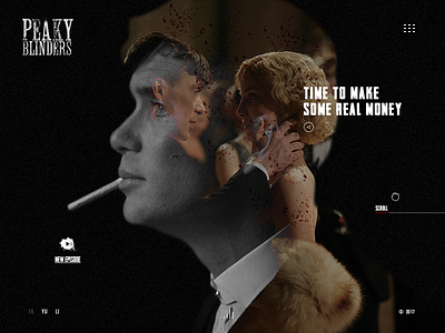 Peaky Blinders bbc film inspiration interface landing page peaky blinders person serial shelby ui ux web design