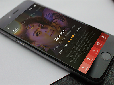 Movie Screen - Mobile App UI app dark ios mobile movie ui ux