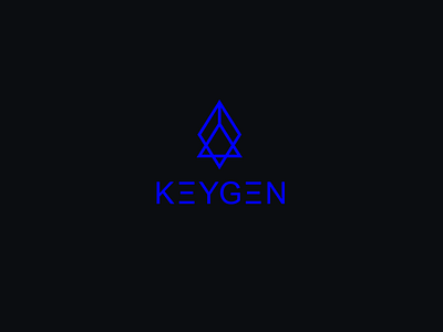 Keygen black blue brand font identity logo logos logotype music neon sign type