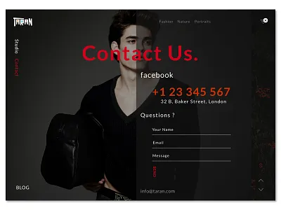 photography web 4.0 contact page contact us photography photography template photography website template ui ui template uiux ux web ui website template