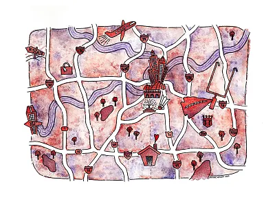 Custom Kansas City home illustration kansas kansas city kc map missouri painting watercolor