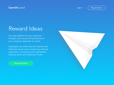 Launchboard Header airplane animation b2b demo flat launchboard minimal paper ui webapp website