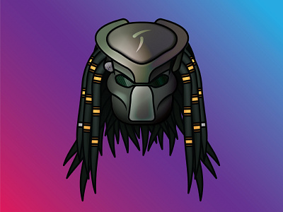 Predator character flatline gradient hello hollywood movie