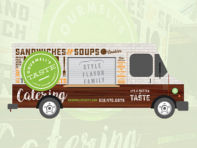 Gourmeli's Taste Food Truck branding catering food truck gourmet wrap