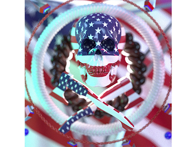 Land of the Free 3d 3d art 3d illustration art direction c4d cinema 4d creative direction digital art digital design illustration octane