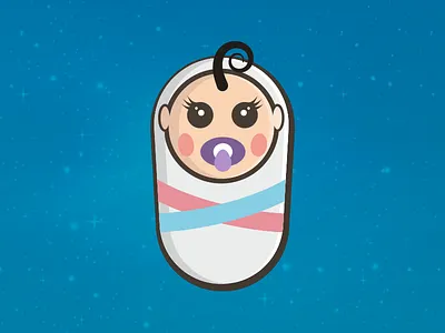 Baby illustration baby child cute illustration monitor