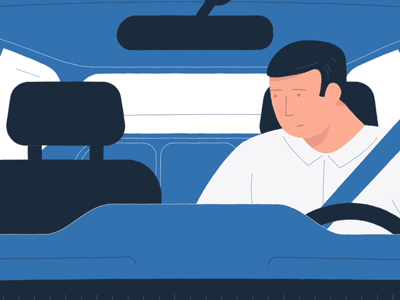 Driver art character computer flat design illustration maps people