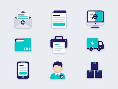 Icons for Warehouse management businesses icons office warehouse