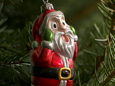 3d Christmas Decoration Santa Toy Dribbble 3d 3d santa christmas decoration holiday reflections santa sculpting surprise toy wow xmas