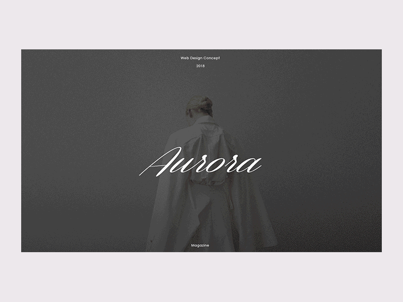 Aurora Magazine anim blog destination inspiration interface journey travel traveler ui ux website