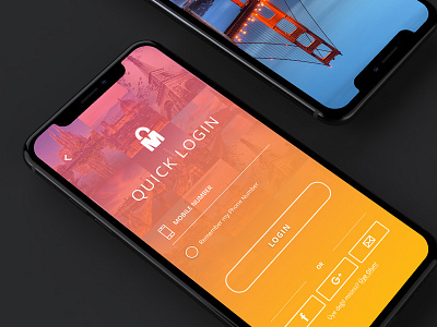 Travel Mobile App Login screen app intuitive login screen mobile design modern orange pink gradient ui ux visual design