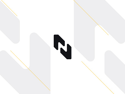 N Symbol icon logo minimal n negative space symbol