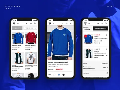 The S-Petersburg streetwear shop mobile order shop ui ux питерский щит