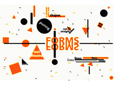 New Forms art colour letters simple typography vintage