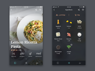 Recipe Design Challenge food product design recipes ui ux visual design