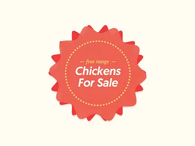 Chicken badge 084 animals badge chickens chicks dailyui for sale free range orange poultry yellow