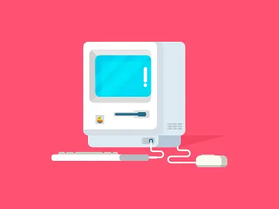 Macintosh apple icon illustration macintosh