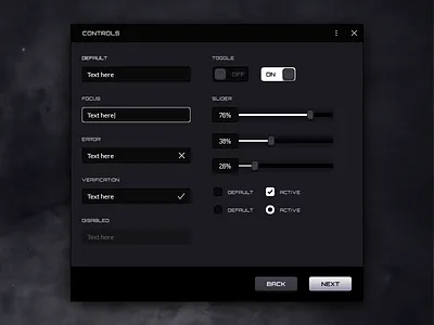 Aa/02—controls aa02 blacknwhite components darkside dashboard elements macbook mock up style tile ui ui kit
